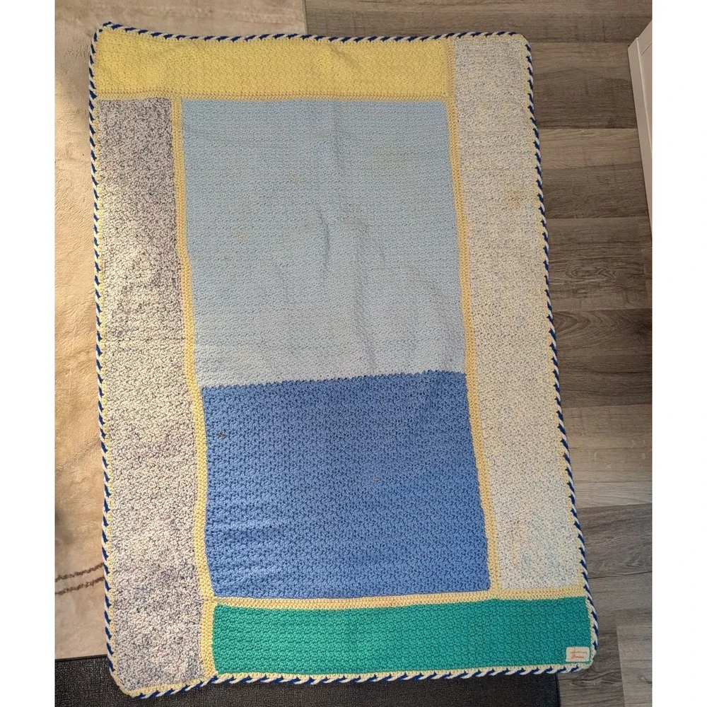 Noah's Ark Baby Blanket Crochet Nursery Blanket Made with Love By Grandma